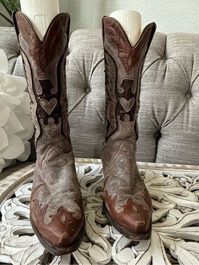 Corral Brown Embroidered Western Cowboy Boots Women’s 8.5